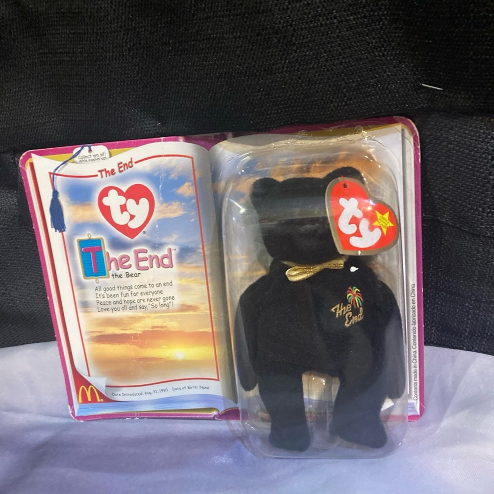 Ty The End Black Bear Plush
